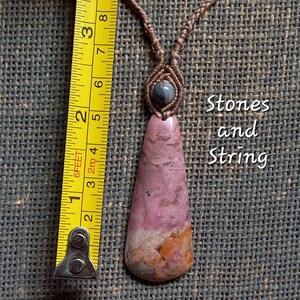 Rhodonite Macrame Necklace image 5