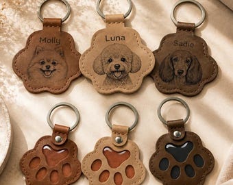 Gepersonaliseerde sleutelhangers met dierenhaar, op maat gemaakte leren herinneringsdozen voor huisdieren, fotohangers van katten en honden, unieke herinneringscadeaus voor huisdieren
