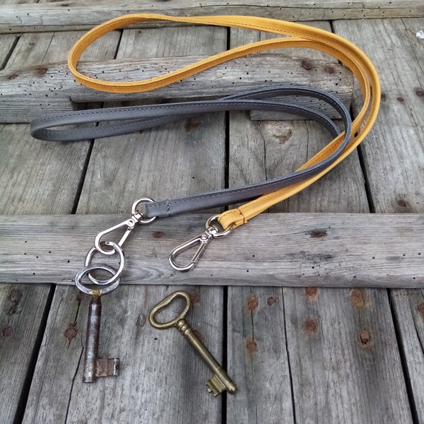 langes Schlüsselband echt Leder mit Karabiner/ Lanyard Schlüsselanhänger/ Anhänger für Schlüssel/ Schlüsselkette/ Geschenk Frauen/ Männer