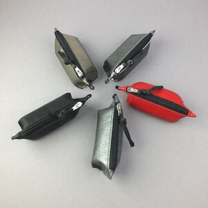 mini Leder Münzgeld Geldbörse mit Reißverschluss, kleiner Geldbeutel, Schüttelbörse, Kosmetik Etui, Geschenk für Frauen, Geschenk für Männer