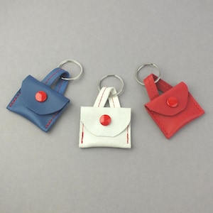 Mini Leder Geldbeutel für Münzen, Chip oder Hundemarke - kleine Schlüsselanhänger Tasche - Geschenk für sie - Geburtstagsgeschenk für Frauen