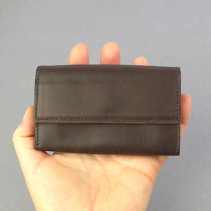 kleine Echt Leder Geldbörse Braun oder Schwarz - Geldbeutel mit Münzgeldfach - Portemonnaie - Geschenk für sie - Geschenk für ihn