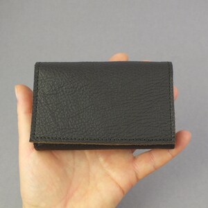 kleine Echt Leder Geldbörse Braun Narben - handlicher Geldbeutel - Münzgeldfach Portemonnaie - Karten Brieftasche - Geschenk für Ihn