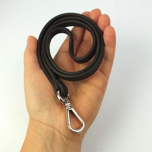 langes Schlüsselband echt Leder mit Karabiner, Lanyard Schlüsselanhänger, schmale Handykette, Geschenk für Sie, Geschenk für Ihn