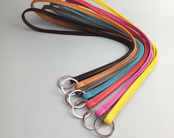 Real leather long lanyard/lanyard/keychain with ring/pendant for keys/ID card/gift for men or women