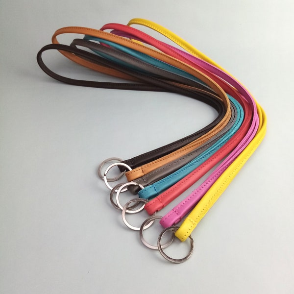 Echt Leder Schlüsselband lang/ Lanyard/ Schlüsselanhänger mit Ring/ Anhänger für Schlüssel/ Ausweisband/ Geschenk für Männer oder Frauen