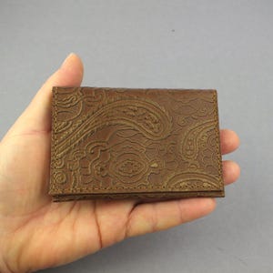 Portafoglio in vera pelle per carte di credito, monete, biglietti da visita - portafoglio piccolo - regalo per lei - regalo per lui