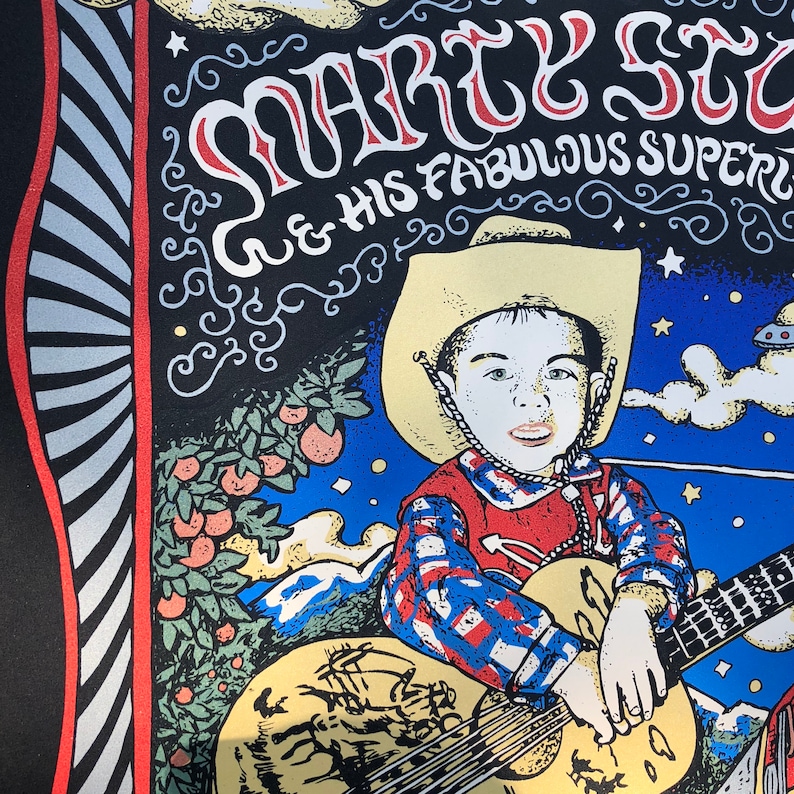 Marty Stuart tour poster Etsy