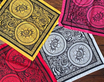 Psychedelic Peace Rose Bandana