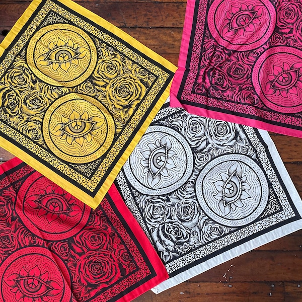 Psychedelic Peace Rose Bandana