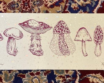 Mycology 18x6 art print GALAXY FOIL variant