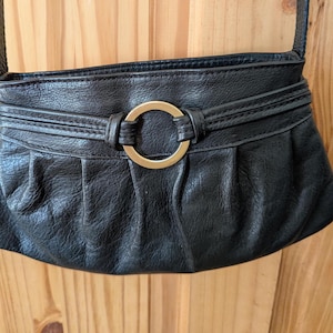 Vintage black leather bag