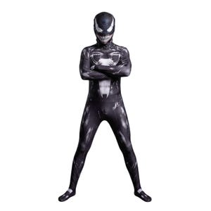 Black Venom Costume | Adult Symbiote Spider Jumpsuit with Face Mask | Halloween Cosplay Outfit | Comic Con Costume