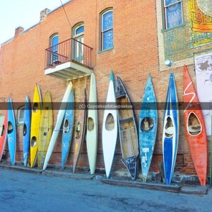 Vibrant &quot;Colourful Canoes 2&quot; Fine Art Photograph