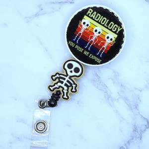 Radiology Tech Skeleton Badge Reel