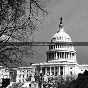 Washington DC &quot;Capitol&quot; Fine Art Photograph Black and White
