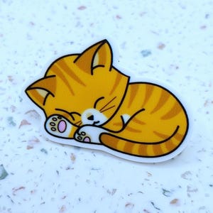 Orange Tabby Cat Pin / Badge
