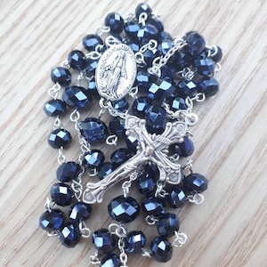 Metallic Black Rosary
