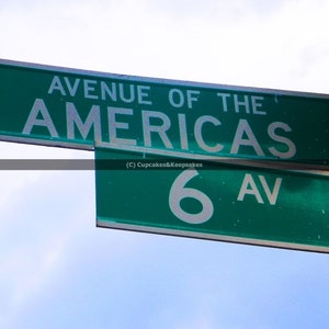 New York &quot;Avenue of the Americas&quot; Street Sign Fine Art Photograph
