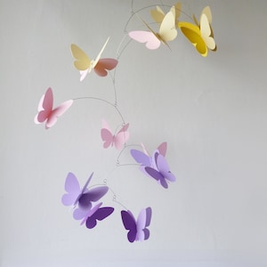 Butterfly Mobile: Handmade Paper Hanging Mobile, Nursery Decor