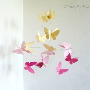 Butterflies Mobile, Hanging mobile, Home decor