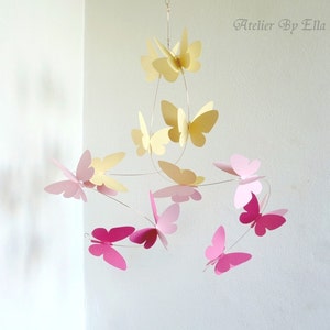 Butterflies Mobile, Hanging mobile, Home decor