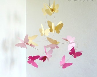 Butterflies Mobile, Hanging mobile, Home decor