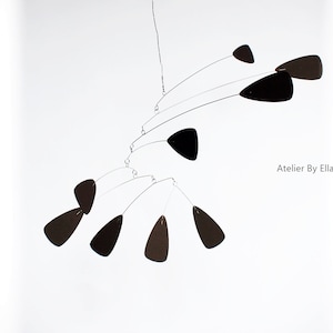 Hanging mobile , Kinetic , Room decor, Black color