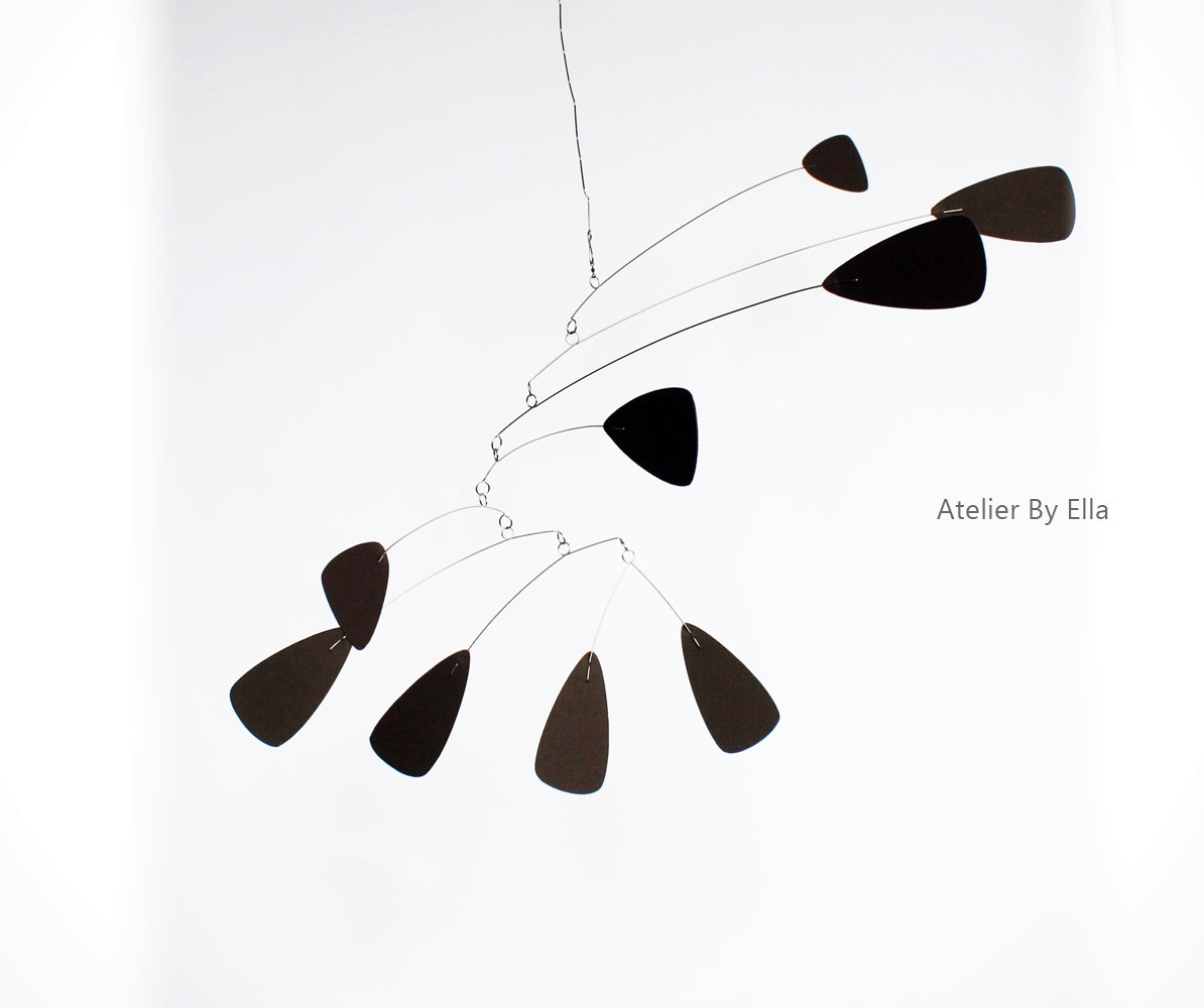 3D Butterflies Mobile, Wine Color, Hand Painted Hanging Mobile, Kinetic  Home Decor 