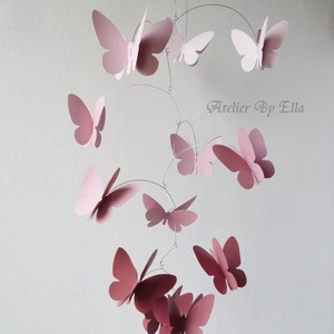 3D Butterfly Mobile, Kinetic Mobile,Hand-painted , Home decor