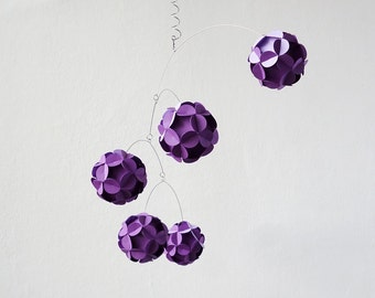 Hanging Mobile , Kinetic , Purple and Lavender , Nursery Room Decor , Home Decoration