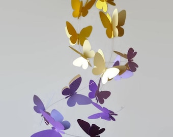 Flying butterflies mobile, Hanging mobile, Home decor