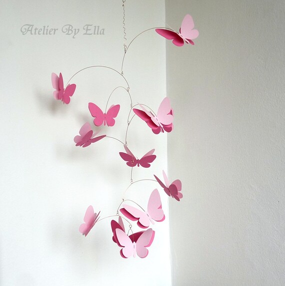 Paper Butterfly Mobile  Paper butterfly, Butterfly mobile, Paper  decorations diy