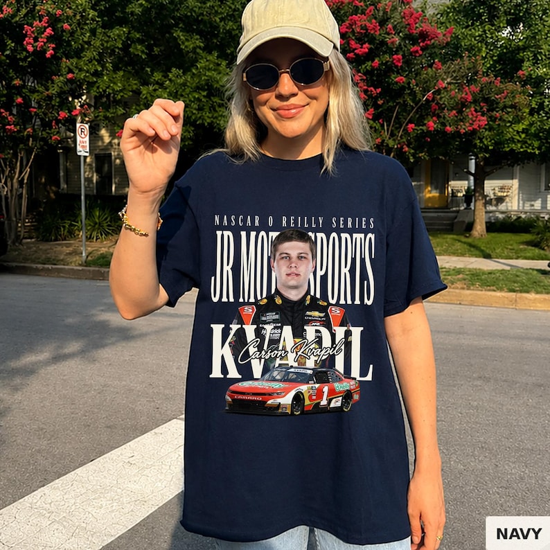 O'reilly Javascript Drivers Carson Kvapil NASCAR O'reilly Series Gildan Shirt, Retro Racing ...