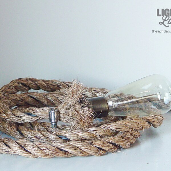 Manila Rope Lamp - Nautical / Industrial Lamp