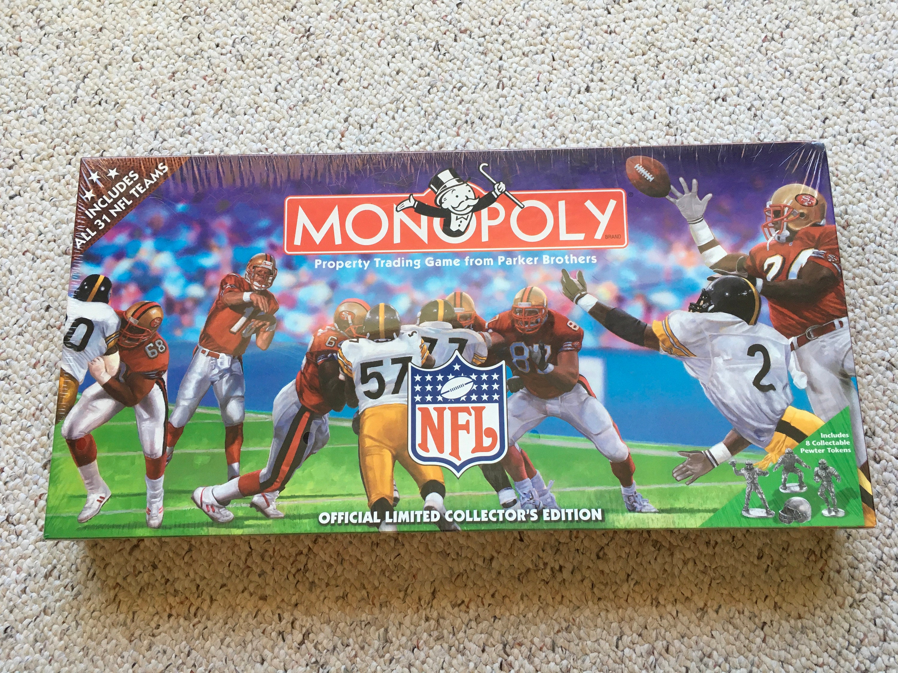 Football Monopoly Grid Iron Edition Board Game NFL - Just the Board