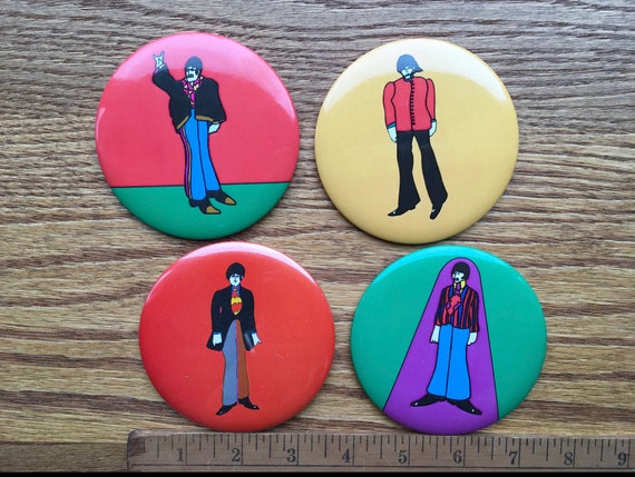 Vintage beatles pin button - Gem