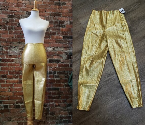 1950s Nettie Rosenstein Cigarette Pants - Gold Lam