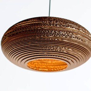 Recycled Cardboard Oval Lampshade: 60s Style Pendant Light bild 2