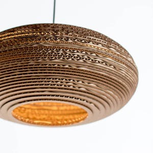Recycled Cardboard Oval Lampshade: 60s Style Pendant Light bild 1