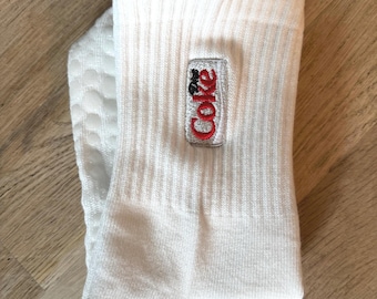 Diet Coke Adult Crew Grippy Socks for Pilates, Yoga, Barre Fitness