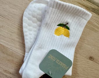 Custom Adult Crew Grippy Socks for Pilates, Yoga, Barre Fitness