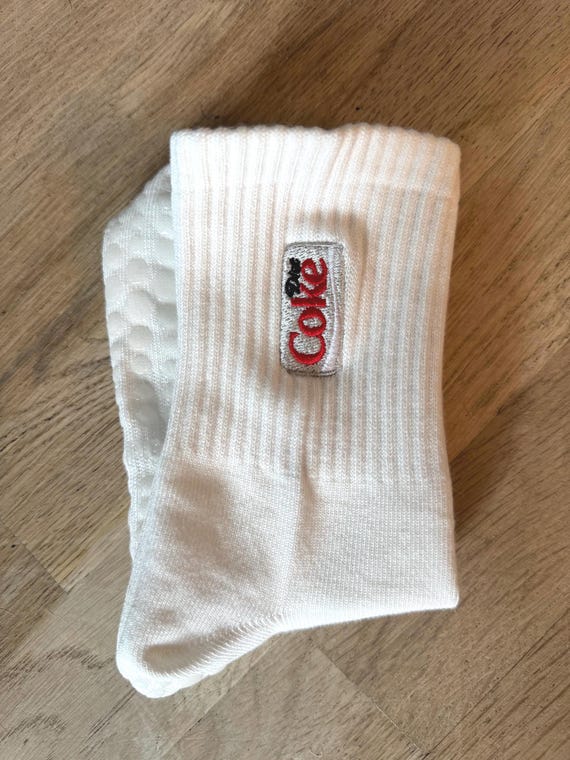 Diet Coke Adult Crew Grippy Socks for Pilates, Yoga, Barre Fitness