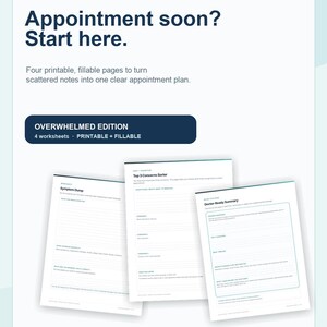 Terminplaner für Arztbesuche, Arbeitsblätter zur Vorbereitung auf den Arztbesuch (Ausfüllbares PDF zum Download)