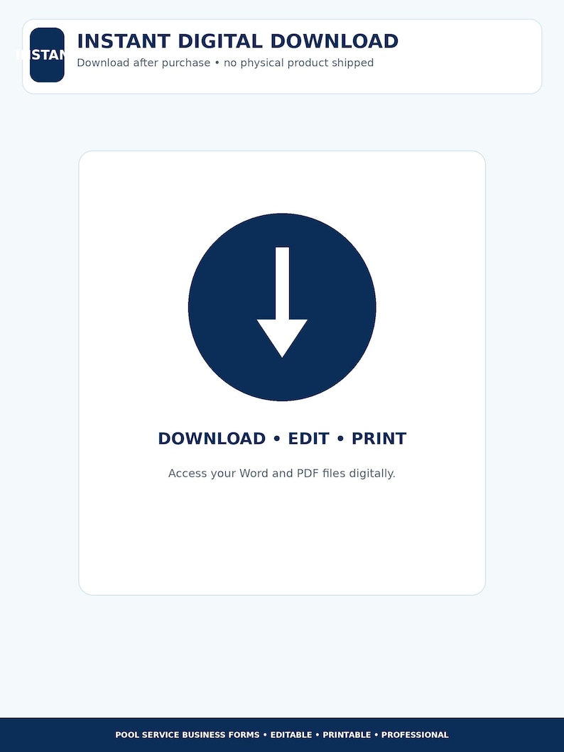 Hdfc Name Addition Form.pdf Pool Service Business Forms | 25 Editable Templates | Word & PDF - Etsy