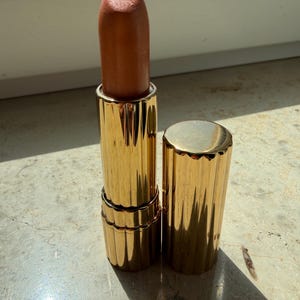 Rossetto vintage Estée Lauder Double Color Everlasting degli anni '90, colore pesca, DC-06, raro, fuori produzione, da collezione.