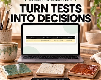 Pottery Glaze Test Tracker Spreadsheet and Printable Firing Log