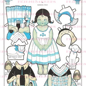 KATRINKA de HOLLAND Trajes holandeses Vintage imprimible muñeca de papel Descarga digital 300 y 600 dpi--Barbara Hale, McCall's Magazine, 1919