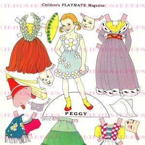 4 stampabili vintage HALLOWEEN boy & girl dress-up bambole di carta download digitale istantaneo 4jpgs 600 dpi - Giochi per bambini Mate Magazine 1950s