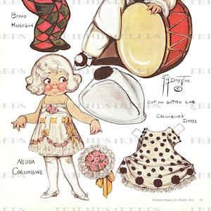 Lote de 4 Dolly Dingle GRAND OPERA Vintage Paper Doll Digital Descargas 4 archivos jpeg 300dpi: I Pagliacci, La Boheme, Don Giovanni, Carmen